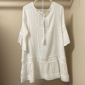 NWT Cupshe white swimsuit coverup